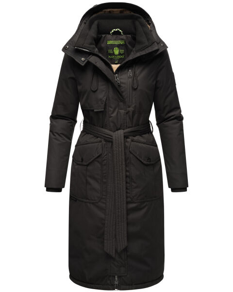 Navahoo Hokulanii Damen Winter Mantel Schwarz Größe XXL - Gr. 44