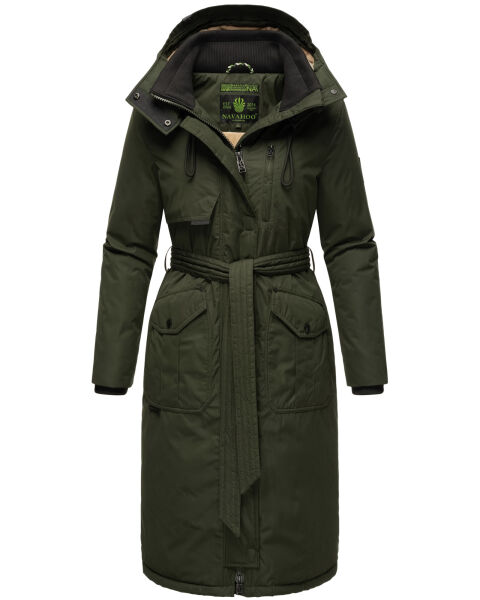 Navahoo Hokulanii Damen Winter Mantel Dark Olive Größe S - Gr. 36