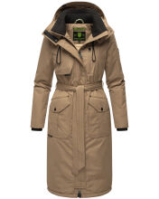 Navahoo Hokulanii Damen Winter Mantel Dark Taupe Größe XS - Gr. 34