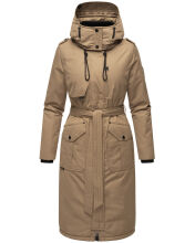 Navahoo Hokulanii Damen Winter Mantel Dark Taupe Größe M - Gr. 38