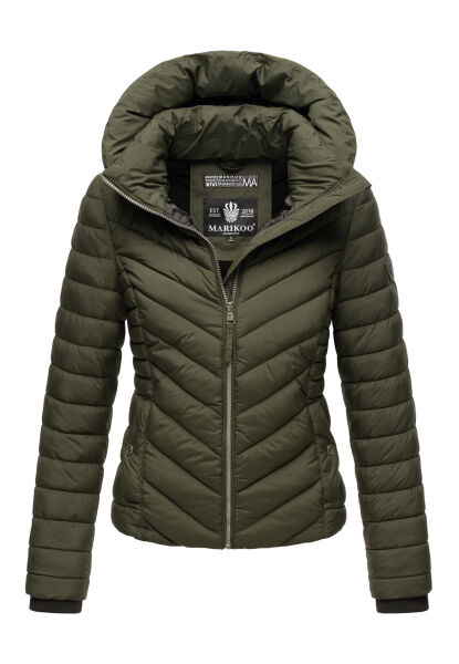 Marikoo Kagomee Damen Steppjacke Dark Olive Größe L - Gr. 40