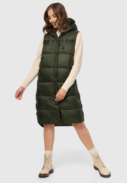 Marikoo Sayorii Damen Winter Weste Dark Olive Größe S - Gr. 36