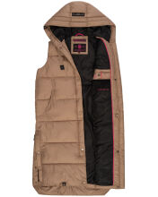 Marikoo Sayorii Damen Winter Weste Taupe Grey Größe XXL - Gr. 44