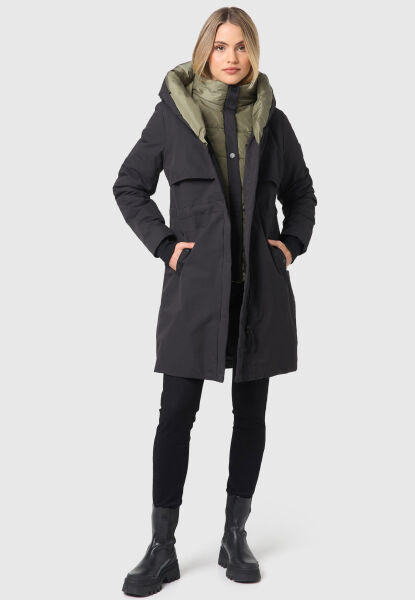 Navahoo Snowelf Damen Winterjacke Schwarz Größe XS - Gr. 34