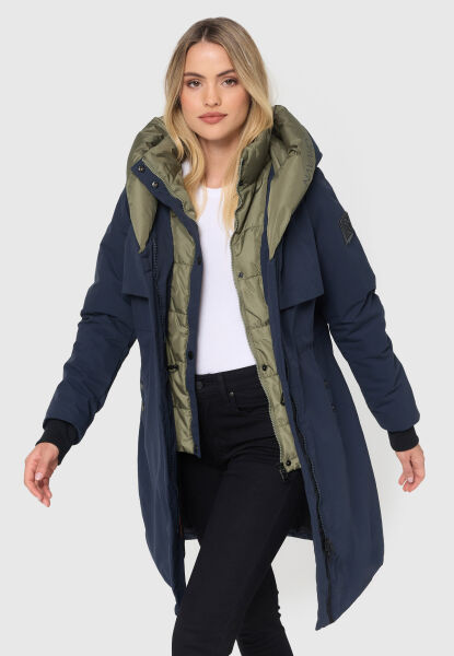 Navahoo Snowelf Damen Winterjacke Navy Größe XS - Gr. 34