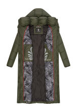 Navahoo Waffelchen Damen Winterjacke Dark Olive Größe L - Gr. 40