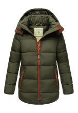 Navahoo Wattewölkchen Damen Steppjacke Dark Olive Größe XS - Gr. 34