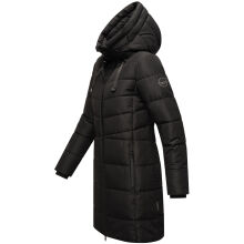 Marikoo Natsukoo Damen Winter Steppjacke lang Schwarz Größe XS - Gr. 34
