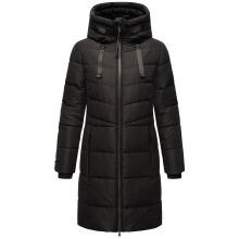 Marikoo Natsukoo Damen Winter Steppjacke lang Schwarz Größe S - Gr. 36