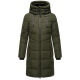 Marikoo Natsukoo Damen Winter Steppjacke lang Dark Olive Größe XS - Gr. 34