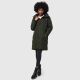 Marikoo Natsukoo Damen Winter Steppjacke lang Dark Olive Größe XL - Gr. 42