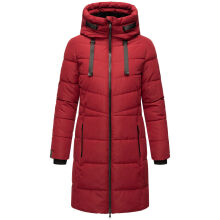 Marikoo Natsukoo Damen Winter Steppjacke lang Dark Red Größe M - Gr. 38