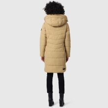 Marikoo Natsukoo Damen Winter Steppjacke lang Beige Größe M - Gr. 38