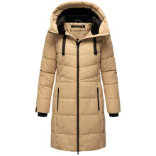 Marikoo Natsukoo Damen Winter Steppjacke lang Beige Größe M - Gr. 38
