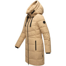 Marikoo Natsukoo Damen Winter Steppjacke lang Beige Größe M - Gr. 38