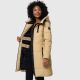 Marikoo Natsukoo Damen Winter Steppjacke lang Beige Größe M - Gr. 38