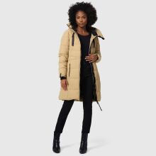 Marikoo Natsukoo Damen Winter Steppjacke lang Beige Größe L - Gr. 40