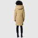Marikoo Natsukoo Damen Winter Steppjacke lang Beige Größe L - Gr. 40
