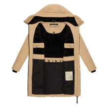 Marikoo Natsukoo Damen Winter Steppjacke lang Beige Größe XL - Gr. 42