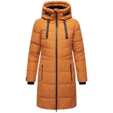 Marikoo Natsukoo Damen Winter Steppjacke lang Rusty Cinnamon Größe XS - Gr. 34
