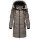 Marikoo Natsukoo Damen Winter Steppjacke lang Grau Größe XS - Gr. 34
