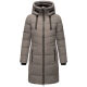 Marikoo Natsukoo Damen Winter Steppjacke lang Grau Größe XS - Gr. 34