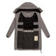 Marikoo Natsukoo Damen Winter Steppjacke lang Grau Größe XL - Gr. 42