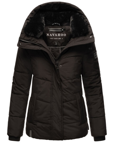 Navahoo Sag Ja XIV Damen Winter Steppjacke Schwarz Größe XL - Gr. 42