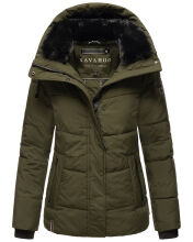 Navahoo Sag Ja XIV Damen Winter Steppjacke Dark Olive Größe S - Gr. 36