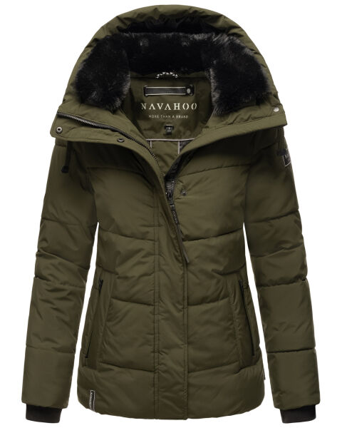 Navahoo Sag Ja XIV Damen Winter Steppjacke Dark Olive Größe XXL - Gr. 44