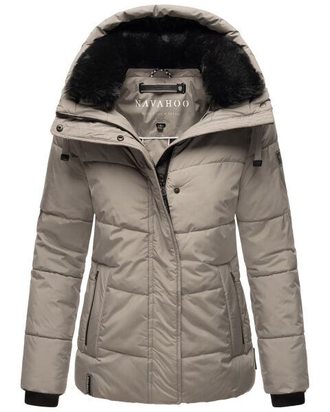 Navahoo Sag Ja XIV Damen Winter Steppjacke Grau Größe XL - Gr. 42