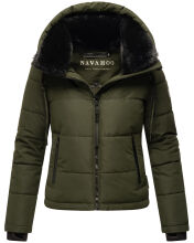 Navahoo Mit Liebe XIV ladies winter quilted jacket Dark Olive Größe XS - Gr. 34
