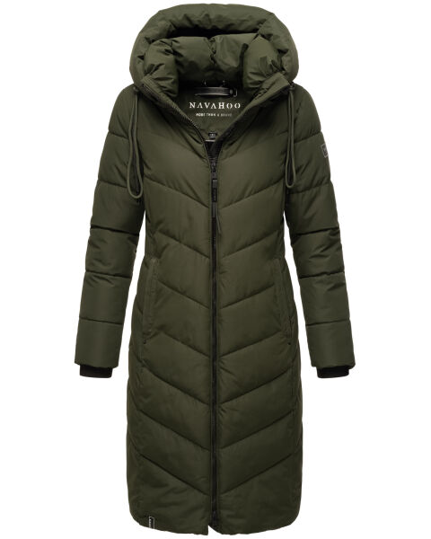Navahoo Sahnekatzi XIV Damen Wintermantel Dark Olive Größe L - Gr. 40
