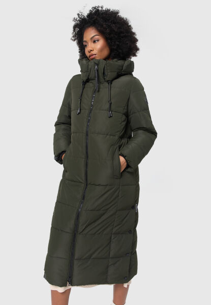 Marikoo Nadeshikoo XVI Damen Winter Steppjacke Dark Olive Größe XL - Gr. 42