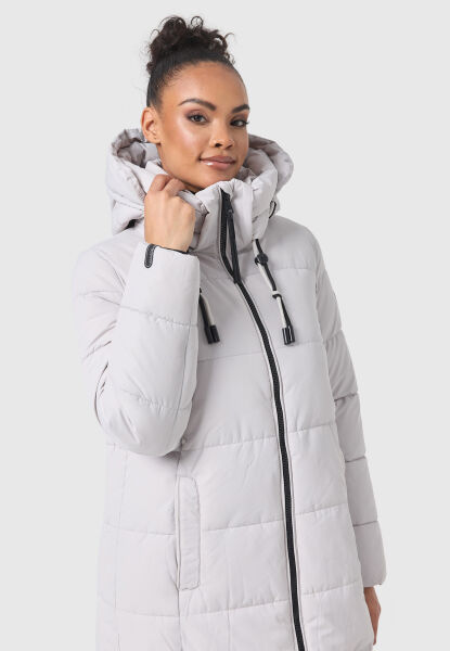 Marikoo Nadeshikoo XVI Damen Winter Steppjacke Light Grey Größe XXL - Gr. 44