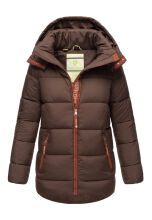 Navahoo Wattewölkchen ladies quilted jacket Dark Choco Größe L - Gr. 40