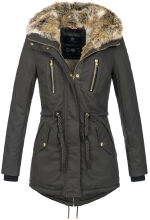 Navahoo Diamond Damen Winterjacke B648a Anthrazit Größe XS - Gr. 34