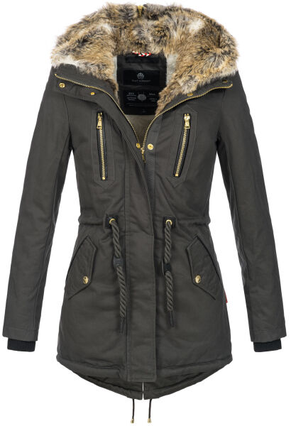 Navahoo Diamond Damen Winterjacke B648a Anthrazit Größe S - Gr. 36