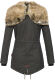 Navahoo Diamond Damen Winterjacke B648a Anthrazit Größe S - Gr. 36