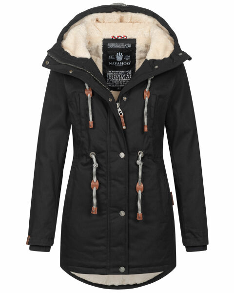 Navahoo Ireliaa Damen Winterjacke Schwarz Größe XL - Gr. 42