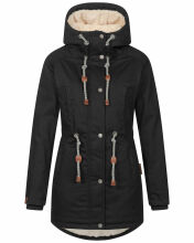 Navahoo Ireliaa Damen Winterjacke Schwarz Größe XXL - Gr. 44