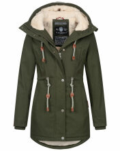 Navahoo Ireliaa Damen Winterjacke Olive Größe XS - Gr. 34