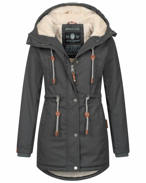 Navahoo Ireliaa Damen Winterjacke Anthrazit Größe S - Gr. 36