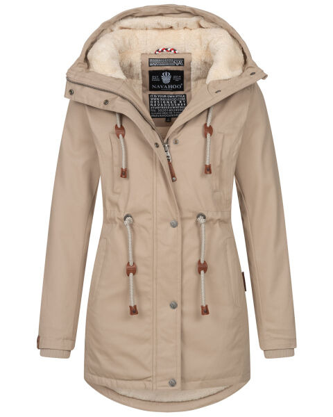 Navahoo Ireliaa Damen Winterjacke Beige Größe L - Gr. 40