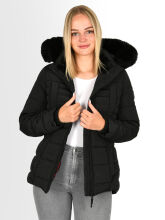 Navahoo Lissandraa Damen Winter Steppjacke Schwarz Größe XXL - Gr. 44