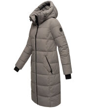 Marikoo Zuraraa XVI Damen lange Winterjacke B989 Grau Größe XS - Gr. 34
