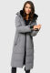 Marikoo Zuraraa XVI Damen lange Winterjacke B989 Grau Größe XS - Gr. 34