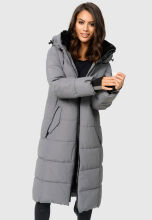 Marikoo Zuraraa XVI Damen lange Winterjacke B989 Grau Größe S - Gr. 36