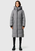 Marikoo Zuraraa XVI Damen lange Winterjacke B989 Grau Größe XL - Gr. 42