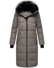 Marikoo Zuraraa XVI Damen lange Winterjacke B989 Grau Größe XXL - Gr. 44